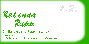 melinda rupp business card
